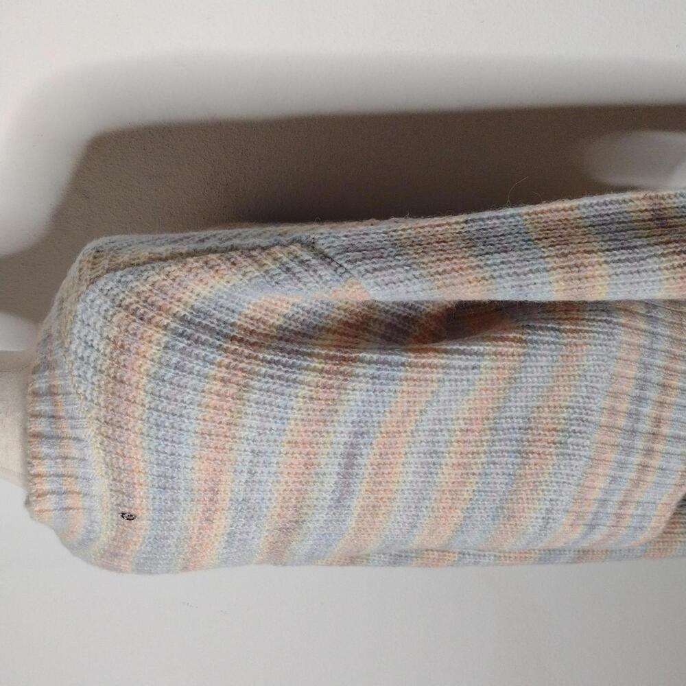 Guess Pastel Striped V-Neck Sweater in Blue, Pink, Yellow - Picture 6 of 12